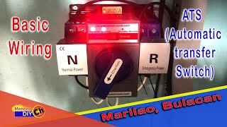 ATS (automatic and manual transfer switch) basic wiring (Tagalog)