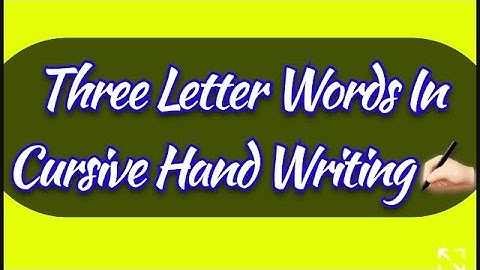 Three Letter Words With Small Letters....Improve Cursive Writing| ✍🏻