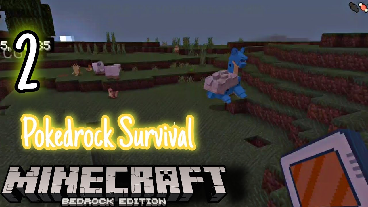 minecraft-bedrock-pokedrock-survival-finding-pokecenter-gameplay