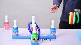 SIMARR's #KATS#A SIMARR BRAND# 2 IN 1 UNICORN BOWLING RING TOSS INDOOR OUTDOOR GAME#