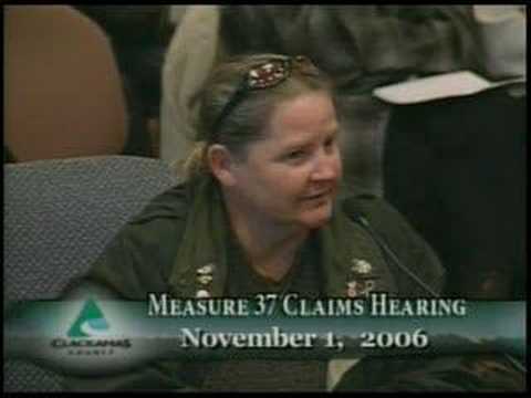 Clackamas County Measure 37 Hearings - Terry Emmer...