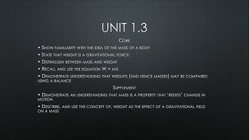 IGCSE PHYSICS - UNIT 1.3