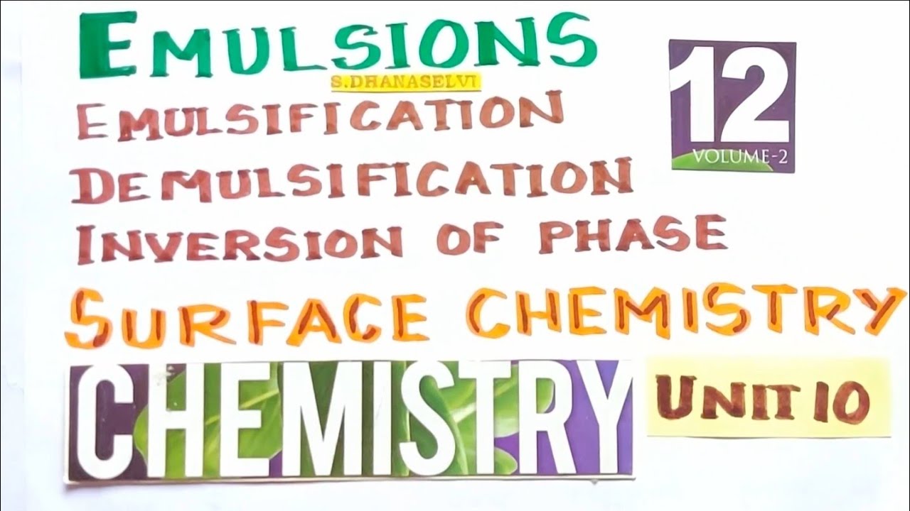 SC-31/Эмульсии/Деэмульсификация/Инверсия фаз/Поверхностная химия