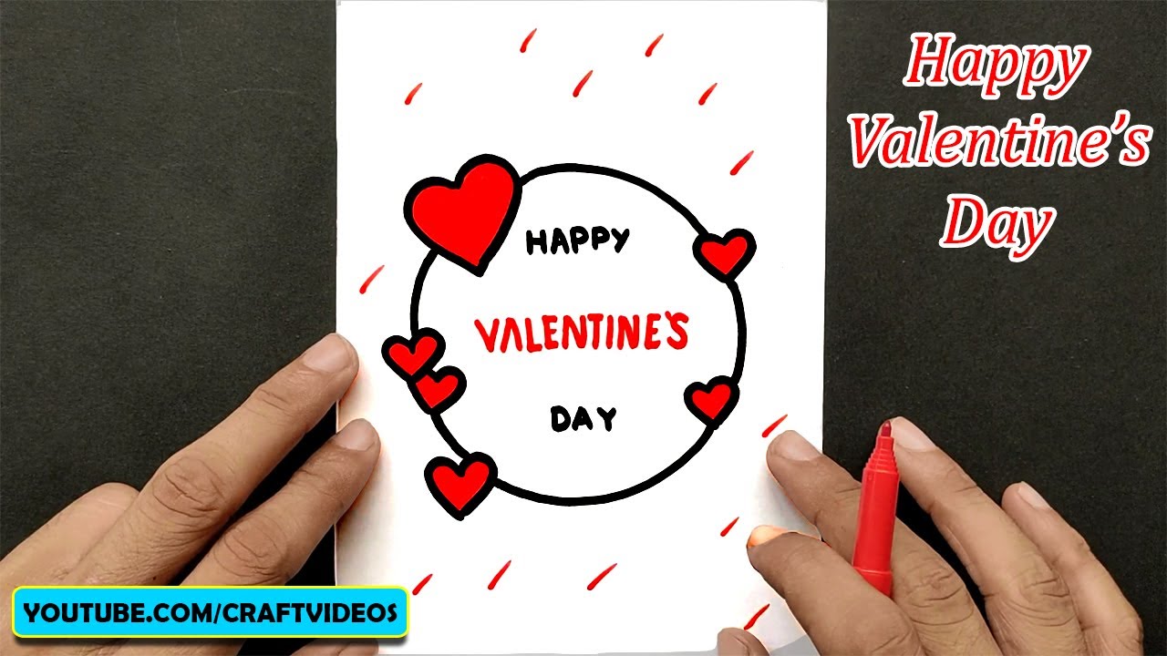 Valentine's Day Drawing Valentine's Day Card Drawing DIY Valentine