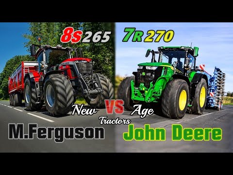 M.Ferguson 8S 265 VS John Deere 7R 270 - Size/Power Comparison [The new Age tractors] AgriSpace 2021