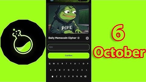 Meme Lab Bot Daily Cipher 6 October | Meme Lab Cipher Code Today | Daily Memecoin Cipher