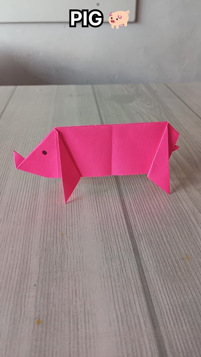 PIG ORIGAMI| TUTORIAL| HOW MAKE A PAPER PIG CRAFT| FOLDING| STEP BY STEP| ANIMAL| ART