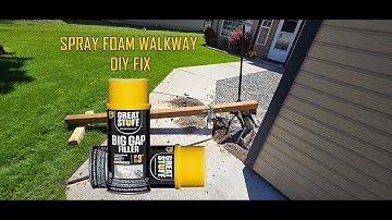 Sunken Concrete Walkway Spray Foam Fix DIY