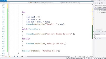 67   C# C Sharp User Defined Exceptions