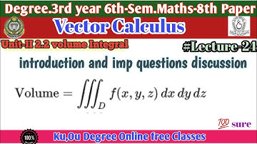 volume Integral - vector calculus || triple integral