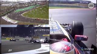 F1 2012 Usa Romain Grosjean SPIN plus 2 crash
