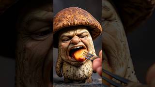 Strange Mushroom Eating Itself 🍄Satisfying Video #asmr #mukbang #eating #shortsfeed