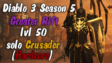 Diablo 3 Hardcore Crusader Greater rift lvl50 solo (Thorns of the Invoker)
