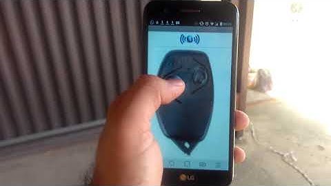 abrindo o portão pelo celular com aplicativo