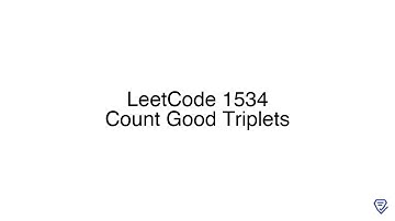 LeetCode 1534: Count Good Triplets