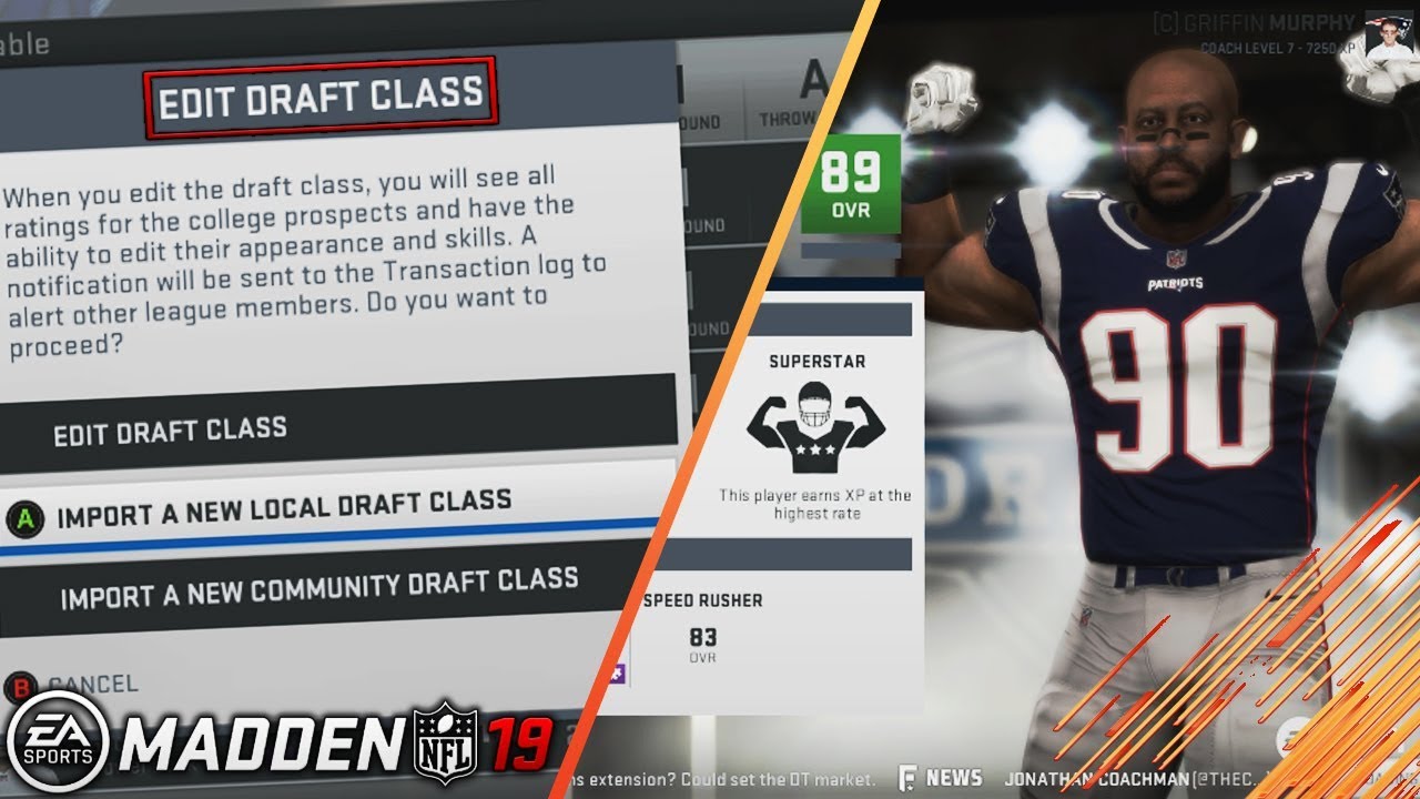 How To Get 2018 Draft Class In Madden 18 How