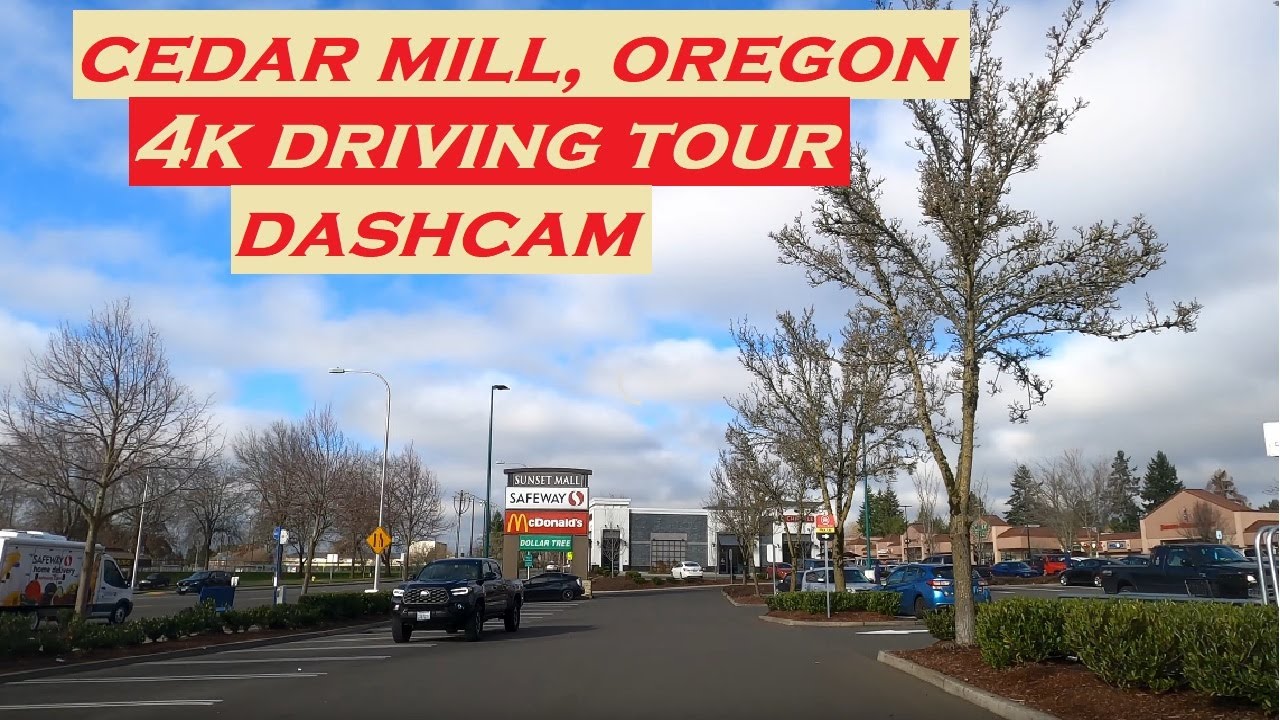 Cedar Mill, Oregon 4k Driving Tour Dashcam Sunset High School