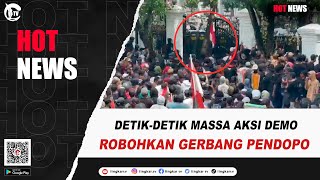 Detik-Detik Gerbang Timur Kantor Bupati Pati Dirobohkan Massa Aksi Demo 13 Agustus 2025