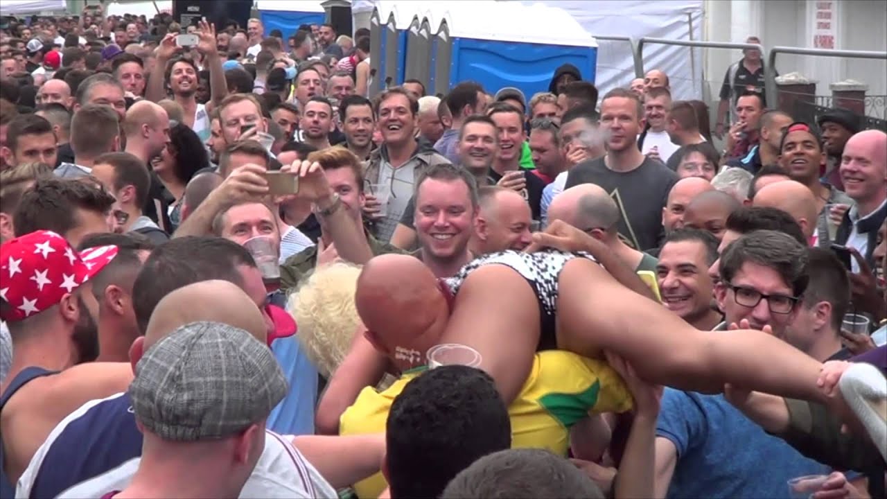 drag with no name, clapham street party, gay, drag, crowd surfing.