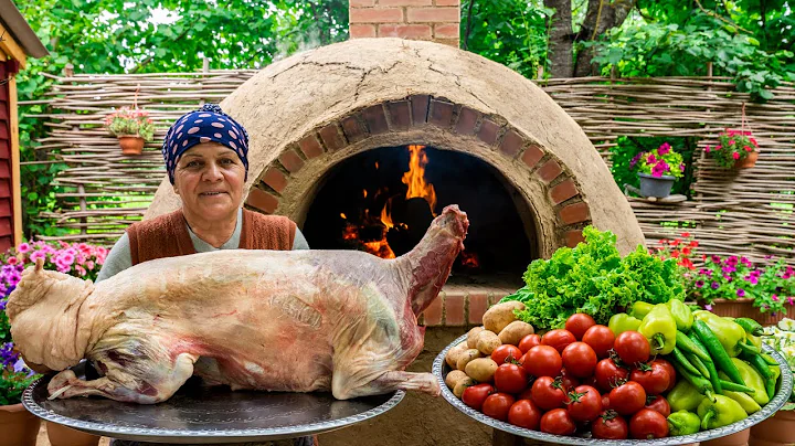 Cooking 15 kg of Stuffed Lamb in Mud Oven
