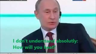 Putin Joke for EU. Would you like to heat with wood? Путин отжег в Германии перевод для Европейцев.