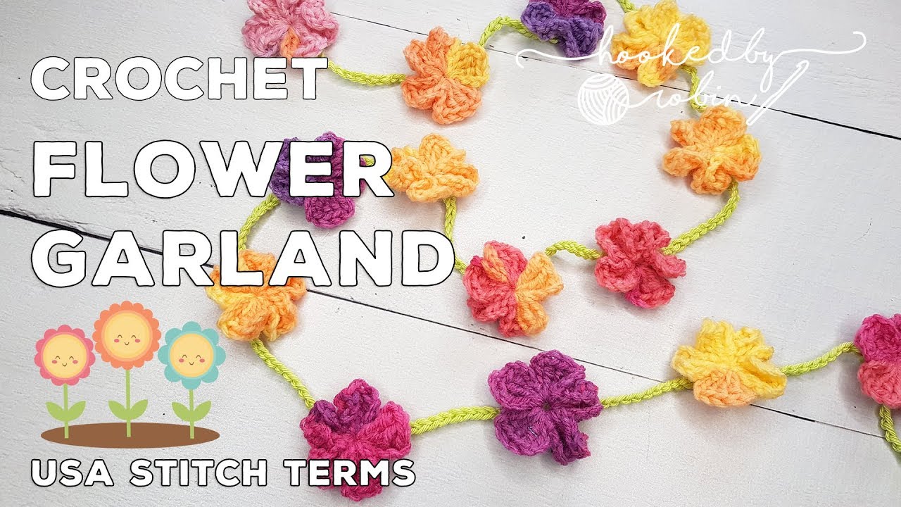 The Easiest Crochet Flower Garland!  - YouTube