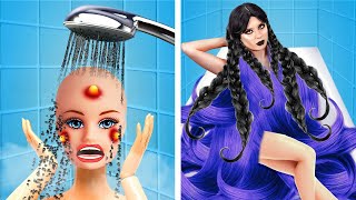 I Want to Be Wednesday Addams! Barbie Transformation with Hacks and Gadgets by La La Life Gold