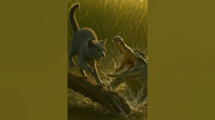 Watch the video about CAT VS CROCODILE 🐱🐊 #shorts #viralshorts