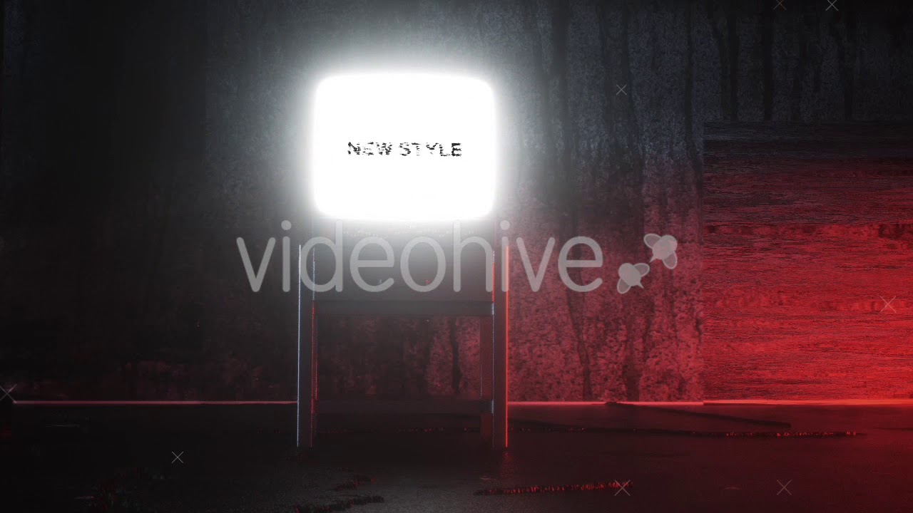 Old Distorted Horror TV Glitch Opener 1920x1080