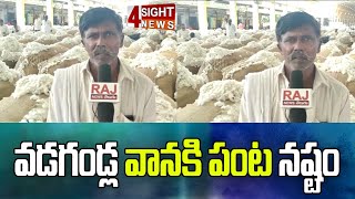 వడగండ్ల వాన కి పంట నష్టం | Telangana Farmers Serious on TRS Govt | 4Sight News