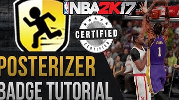 HOW TO GET POSTERIZER FAST IN 1-GAME!!NBA2K17 BADGE TUTORIAL(EASY METHOD)(POINT GUARDS/CENTERS)