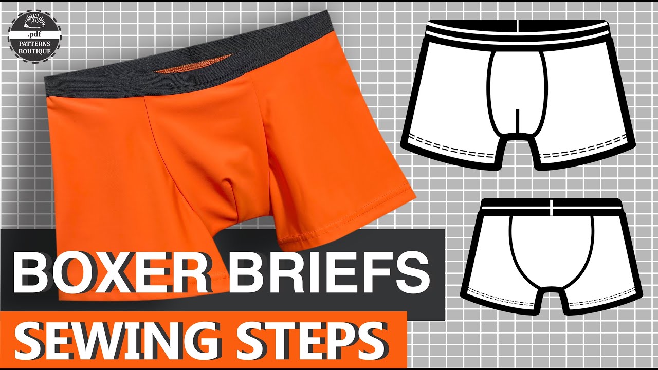 BOXER Briefs For Men DIY Complete Sewing Steps PDF Patterns Boutique Sew Along YouTube