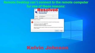 solved - remote desktop can´t connect to the remote computer for one of these reasons - windows 10