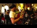 Marcello calabrese  street guitarist plays comfortably numb for a huge audience