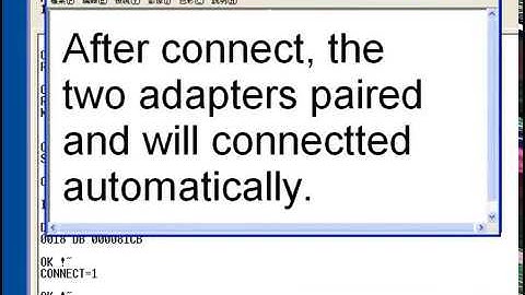 Bluetooth RS 232 adapter configuration via hyper terminal