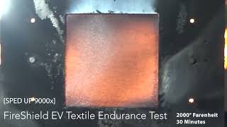 EV Fire Blanket Flame Test- 30 minutes