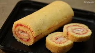 Swiss Roll│3 Ingredients Swiss Roll│Swiss Roll Cake│How To Make Swiss Roll│Swiss Roll Recipe│Cake