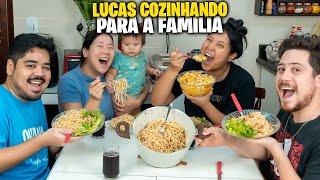 LUCAS COZINHANDO PARA A FAMÍLIA | Blog das irmãs