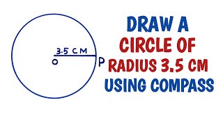 How to draw a circle of radius 3.5 cm using compass by DRAWING EDUTECH 5,824 views 6 months ago 1 minute, 32 seconds