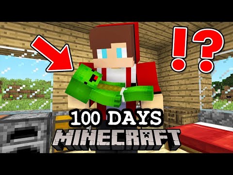 I Survived 100 Days With A Baby In Minecraft