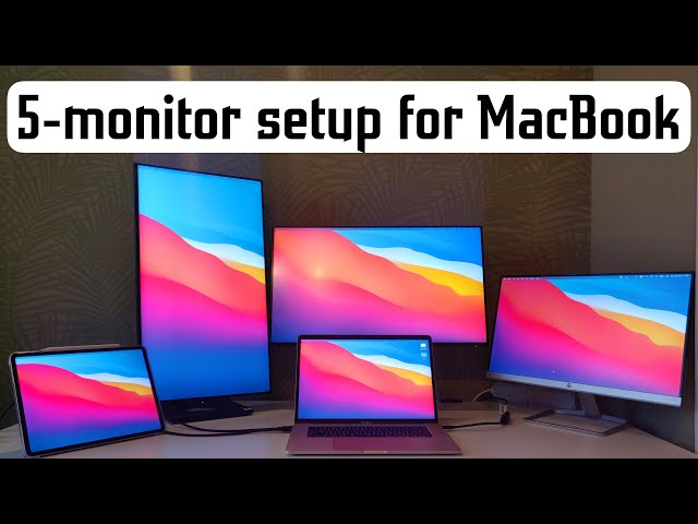 5-monitor setup for MacBook class=