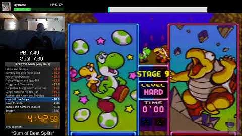 SNES - Tetris Attack - VS Mode Speedrun (Very Hard) - 4:00 IGT (7:47 RTA)