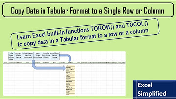 How to convert excel data in multiple rows and columns to a single row or column