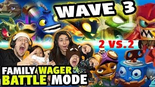 Family Food Wager Battle Mode w/ Wave 3 - Skylanders Swap Force (4 Players + Ring Out)