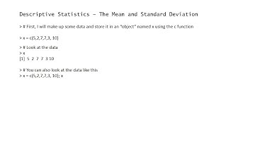Descriptive Statistics with RStudio