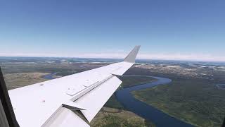 (KJAX) Jacksonville Florida American Eagle CRJ 700 Landing - MSFS Window View