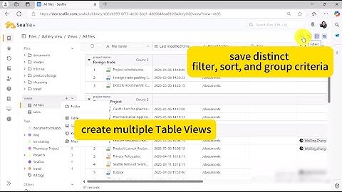 Seafile v13 Table View: List, Sort, Filter, and Group All Your Files Easily