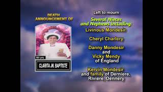 Clarita Jn. Baptiste ~ Long Obituary
