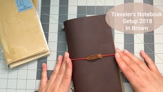 Traveler's Notebook Setup In Brown Standard