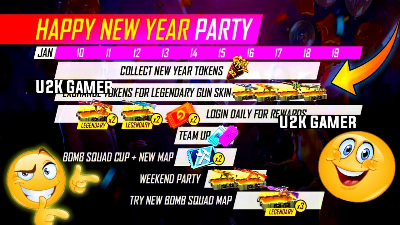 New Year Event Free Fire 2022 | Happy New Year Event Free Fire 2022 | FF New Year Event 2022